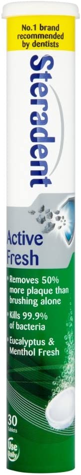 Steradent Tablets Active Fresh 30 Tablets | High Quality Tissue Product Online - Product Image Steradent Tablets Active Fresh 30 Tablets | High Quality Tissue Product Online - Product Image